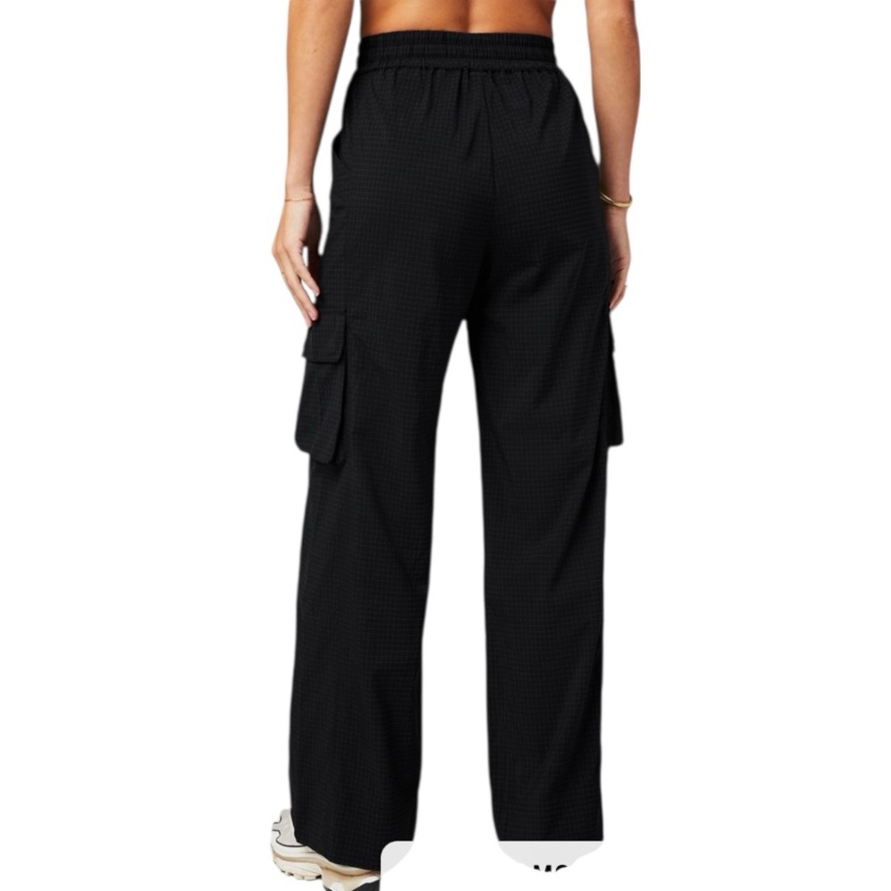 Fabletics Ripstop Cargo Wide Leg lightweight Blac… - image 2